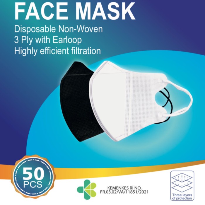 Duckbill FACE MASK Earloop Ear Strap 3ply 3ply 50pcs
