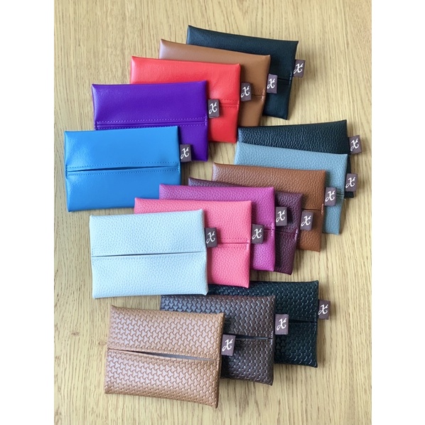 Minimalist  Pocket Size Soft PU Tissue Holder Pouch