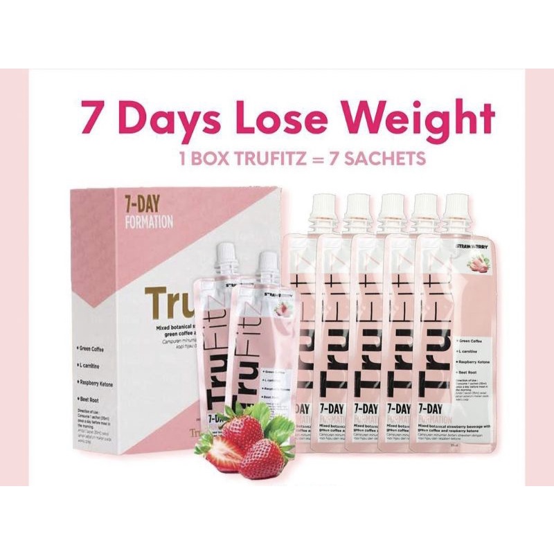 ??? 2 FREE SACHETS per box INSTOCK FREE GIFT**CHEAPEST TRUFITZ DOUBLE SHOT OFFICIAL SLIMMING DIET 7pcs