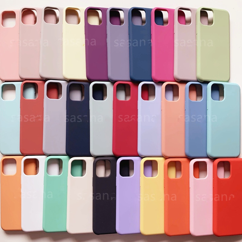 Full Coverage for IPhone 12 13 14 Pro Max 11 PRO MAX  XS Max XR 7 8 plus mini Liquid Silicone Phone Case