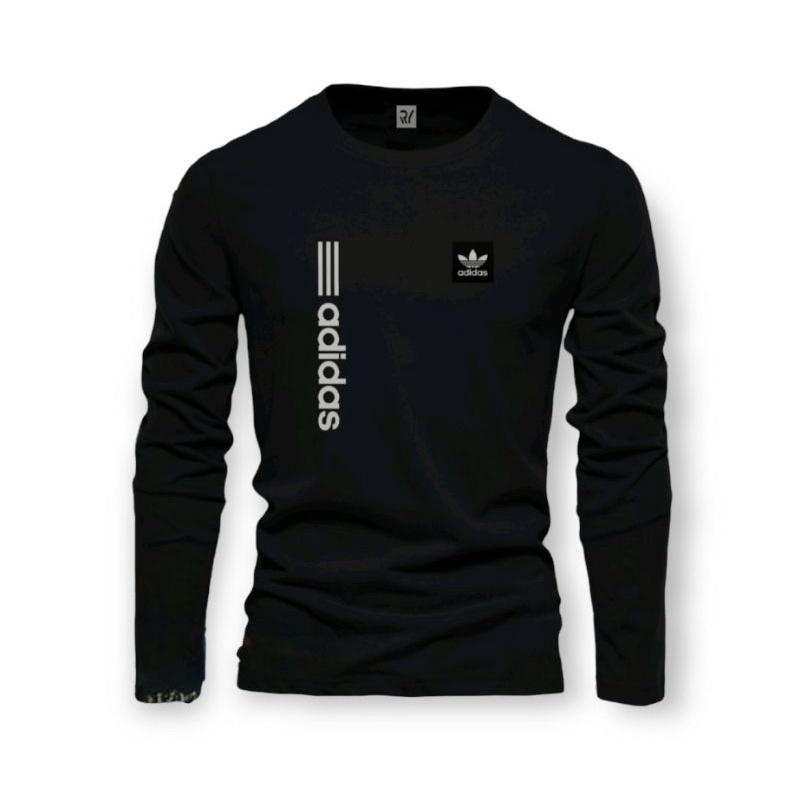 PRIA T-shirt Men Women Long Sleeve Addas Block Upright Silver/Premium Distro T-shirt/Cool T-shirt/Men's fashion/T-shirt Long Sleeve tee