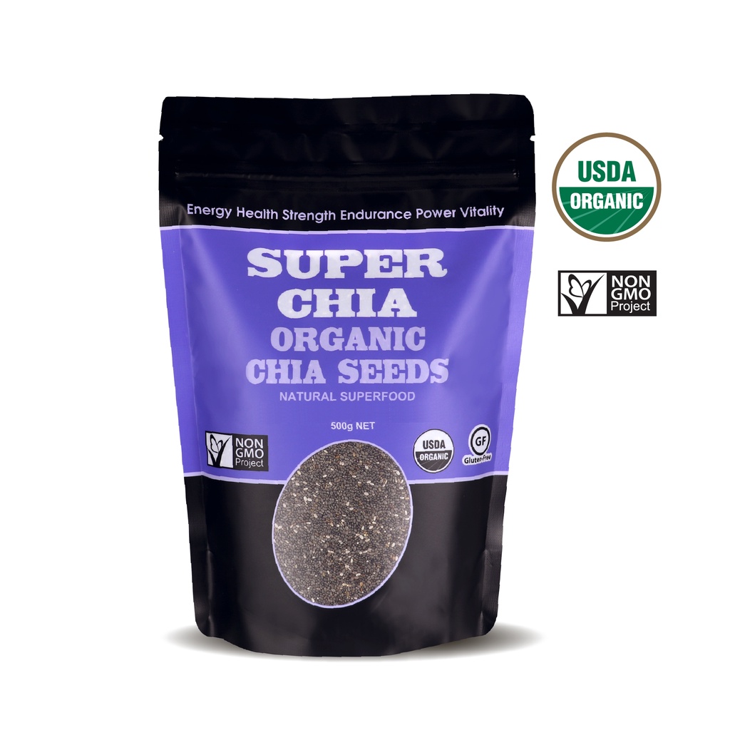 Superchia Organic Chia Seeds - USDA-Certified 500g (Exp. 2025)