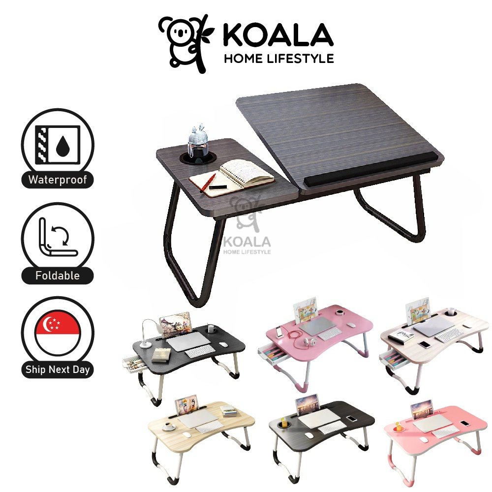 ??5.15LOWEST? Koala Home Multi-purpose Foldable Laptop Table Lazy Table Bed Table with Tablet Holder for Work Study