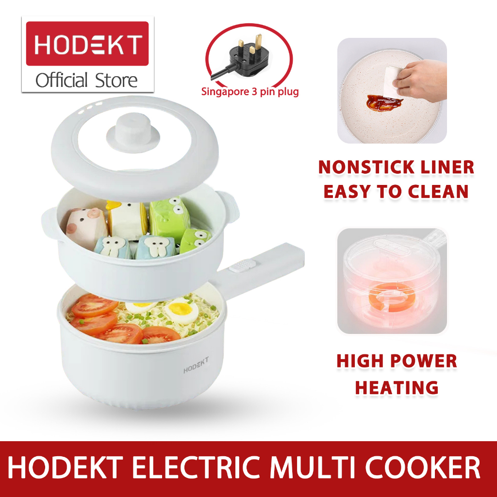Hodekt Multi Cooker Multifunction Electric Cooker With Steamer Ceramic Coating Non Stick Stainless Steel Steamer Electric Multifunction Cooker