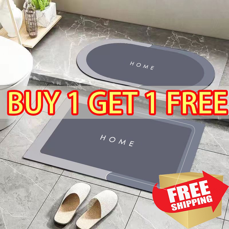 SG STOCK ? 40*60cm Japanese Style Carpet Floor Mat Rug Kitchen Bath Mat Carpet Bath Mats floor mat bathroom diatomite mat