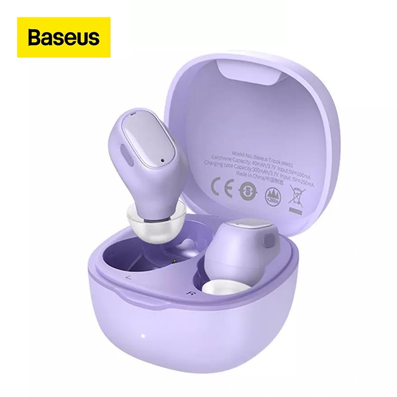 Baseus WM01 TWS Bluetooth Earphones Stereo Wireless 5.0 Bluetooth Headphones Touch Control Noise Cancelling Gaming Headset For i 13 12 mini pro max